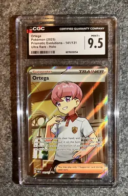 Pokemon TCG Prismatic Evolutions Full Art Ortega 141/131 Ultra Rare CGC9.5 - Image 1