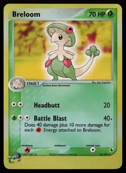 Breloom 16/109 Reverse Holo Rare Ruby & Sapphire Pokemon Card - Image 1