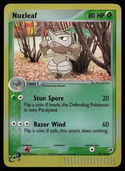 Nuzleaf 49/100 Reverse Holo Uncommon Sandstorm Pokemon Card - Image 1