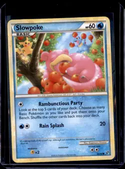 Slowpoke 66/90 Common HGSS Undaunted Pokemon Near Mint - Image 1