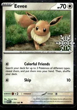 Pokemon TCG 2025 Advent Calendar Promo #133/165 Eevee NM - Image 1