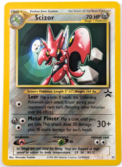 Pokemon Scizor #33 Black Star League Promo 2001 WOTC NM NP - Image 1