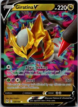 Giratina V 130/196 Holo V Rare Lost Origin Pokemon Holo Near Mint - Image 1