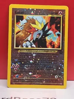 Entei Black Star Promo #34 Holo Rare Reverse Holo Pokemon Card - DOUBLE SWIRL - Image 2