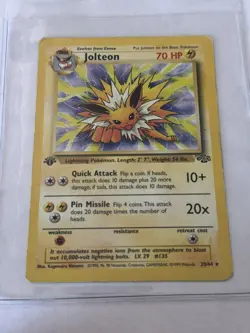 Pokemon TCG Jolteon Jungle 20/64 Regular 1st Edition Rare - Image 1