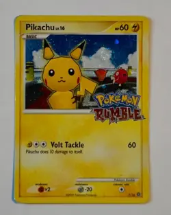 Pikachu LV 16 C, Pokemon Rumble 2009, 7/16 Holo Basic - Image 1