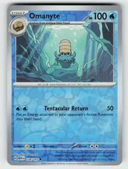 Omanyte 138/165 151 UC Reverse Holo NM/M Pokemon - Image 1