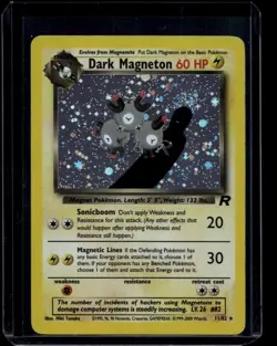 Pokemon TCG Dark Magneton 11/82 Team Rocket Holo Rare LP - Image 1
