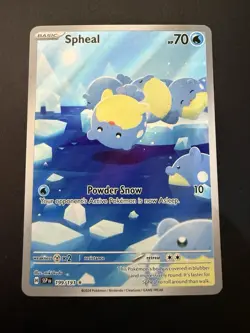 Spheal 199/191 Sv08: Surging Sparks Illustration Rare Holo English 2024 HP 70 - Image 1