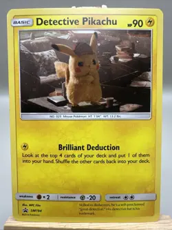 Detective Pikachu - SM194 Holo Promo Sun & Moon Promo Pokemon Near Mint - Image 1