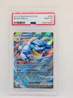 Blastoise ex Sv07 Stellar Crown EN Full Art Holo PSA 10 030/142 - Image 1