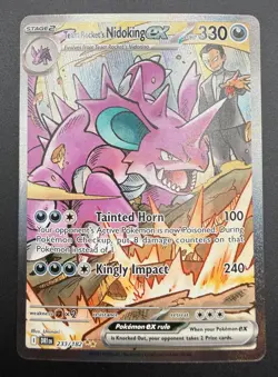 Pokemon TCG: Team Rocket's Nidoking ex - 233/182 - SV10: Destined Rivals (DRI) - Image 2