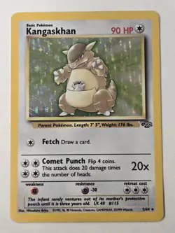 Pokemon TCG Kangaskhan Jungle 5/64 Holo Unlimited Holo Rare - Image 1