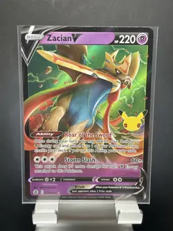 Pokemon TCG Zacian V Celebrations 016/025 Holo Ultra Rare - Image 1