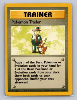 POKEMON TRADER 77/102 R BASE SET UNLIMITED POKEMON LP - Image 1