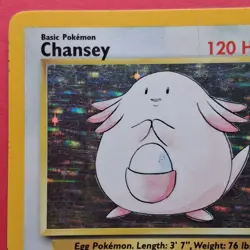 Chansey 3/102 Holo Rare Base Set Unlimited Pokemon MP - Image 3