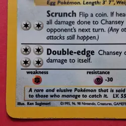Chansey 3/102 Holo Rare Base Set Unlimited Pokemon MP - Image 5