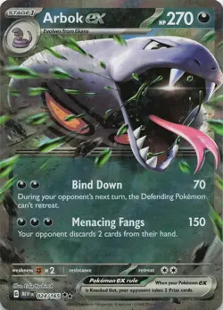 Arbok ex 024/165 Double Rare 151 Pokemon Lightly Played - Image 1