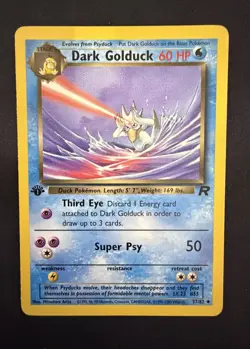 Pokemon 1st Edition Team Rocket Dark Golduck 37/82 - LP - Image 1