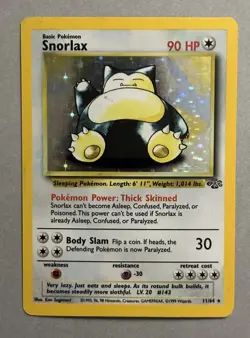 Pokemon TCG Snorlax 11/64 Jungle Holo 1999 - Image 1