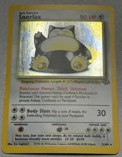 Pokemon TCG Snorlax 11/64 Jungle Holo 1999 - Image 5