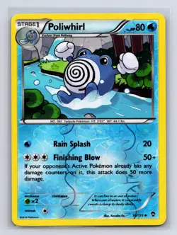 Poliwhirl 16/111 Uncommon Furious Fists Pokemon Reverse Holo Lightly Played - Image 1