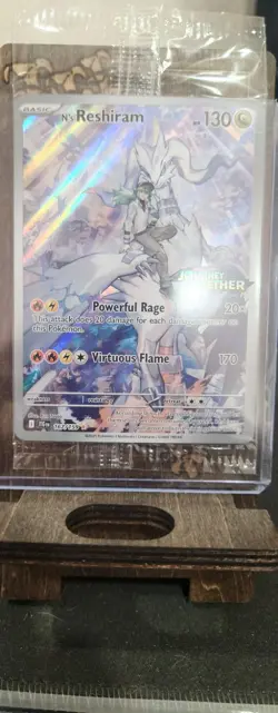Pokemon N's Reshiram Sealed 167/159 Journey Together Stamped Box Topper - Image 1