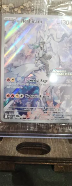 Pokemon N's Reshiram Sealed 167/159 Journey Together Stamped Box Topper - Image 3
