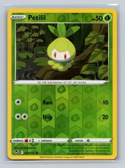 Petilil 009/195 Common Silver Tempest Pokemon Reverse Holo Lightly Played - Image 1