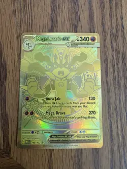 Pokemon TCG Mega Evolution Mega Lucario EX 188/132 Mega Hyper Rare NM - Image 3