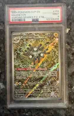 2024 Pokemon SVP en Magneton Surging Sparks Pokemon Center ETB #159 PSA 9 - Image 1