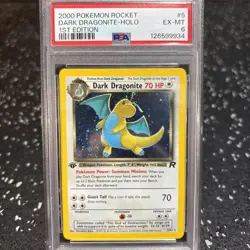 Dark Dragonite Pokemon Rocket 1st Edition 5/82 Holo Rare PSA 6 (clean & resendU) - Image 1