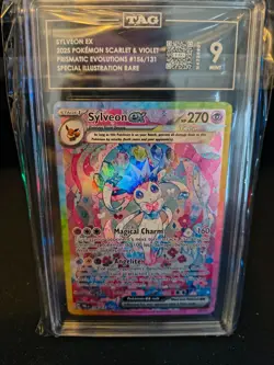 sylveon ex 2025 pokemon scalet & violet prismatic evolutions #156/131 - Image 1