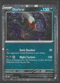 Darkrai 136/197 NM/M Cosmos Holo Promo OBF Pokemon TCG - Image 1