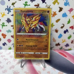 Zamazenta 102/185 Amazing Rare Vivid Voltage Pokemon Near Mint - Image 1