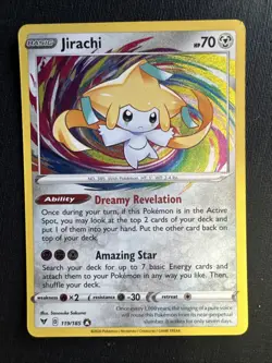 Pokemon Jirachi Amazing Rare Holo 119/185 70 HP Vivid Voltage TCG English - Image 1