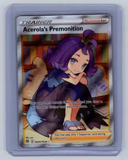 Acerola's Premonition TG24/TG30 Brilliant Stars Trainer Gallery Pokemon NM - Image 1