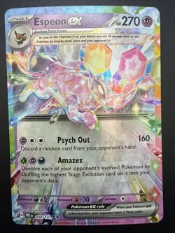 Pokemon TCG Espeon EX 034/131 Double Rare Holo SV Prismatic Evolutions - Image 1