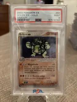 Pokemon Golem EX 91/97 Dragon Holo Ultra Rare 2003 PSA 9 Mint - Image 1