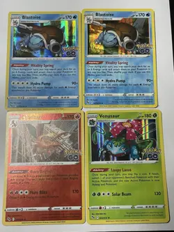 Pokemon TCG Charizard Pokemon GO Holo Rare Venusaur Blastoise - Image 1