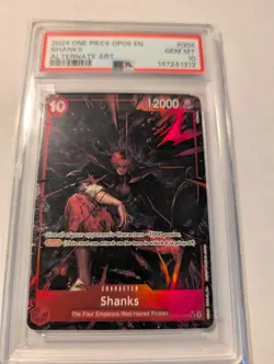 Shanks OP09-004 Alt Art One Piece 2024 Emperors in the New World English PSA 10 - Image 1