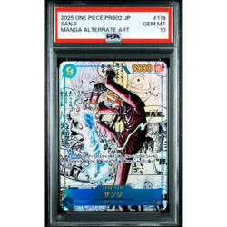 PSA 10 Sanji OP06-119 Manga Alt Art Comic Parallel ONE PIECE CARD vol.2 #329 - Image 1