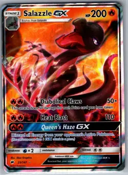 Salazzle GX 25/147 SM - Burning Shadows - Pokemon Card - NM - Image 1