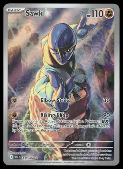 Pokemon Cards Sawk 130/086 White Flare Illustration Rare NM - Image 1