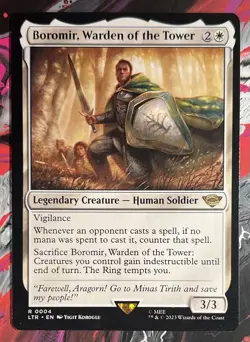 MTG Magic The Gathering Boromir, Warden of the Tower Lord of the Rings LTR Rare - Image 1