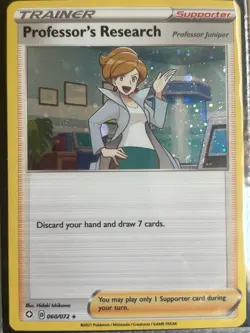 Pokemon Shining Fates 060/072 Professor's Research Cosmos Holo - Image 1