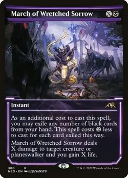 March of Wretched Sorrow - Foil Showcase NEO NM MTG - Image 1