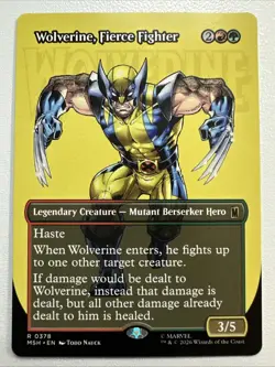 Wolverine, Fierce Fighter (Borderless) Marvel Super Heroes Regular - Image 1