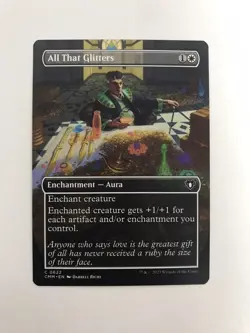 All That Glitters Extended Borderless MTG Magic the Gathering Card NM Mint CMM - Image 1