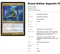 Grand Arbiter Augusting IV - Modern Masters - 2013 - Free Bonus Card Included!!! - Image 2